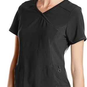 Cherokee infinity mock neck wrap scrub top
